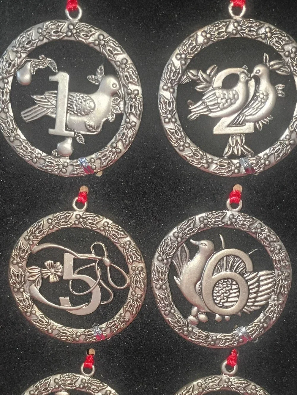 Vintage Silvertone Christmas Ornaments